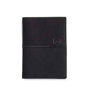 Kaili Leather Document Passport Holder Black