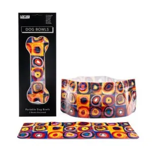 Kandinsky Circles Dog Bowl