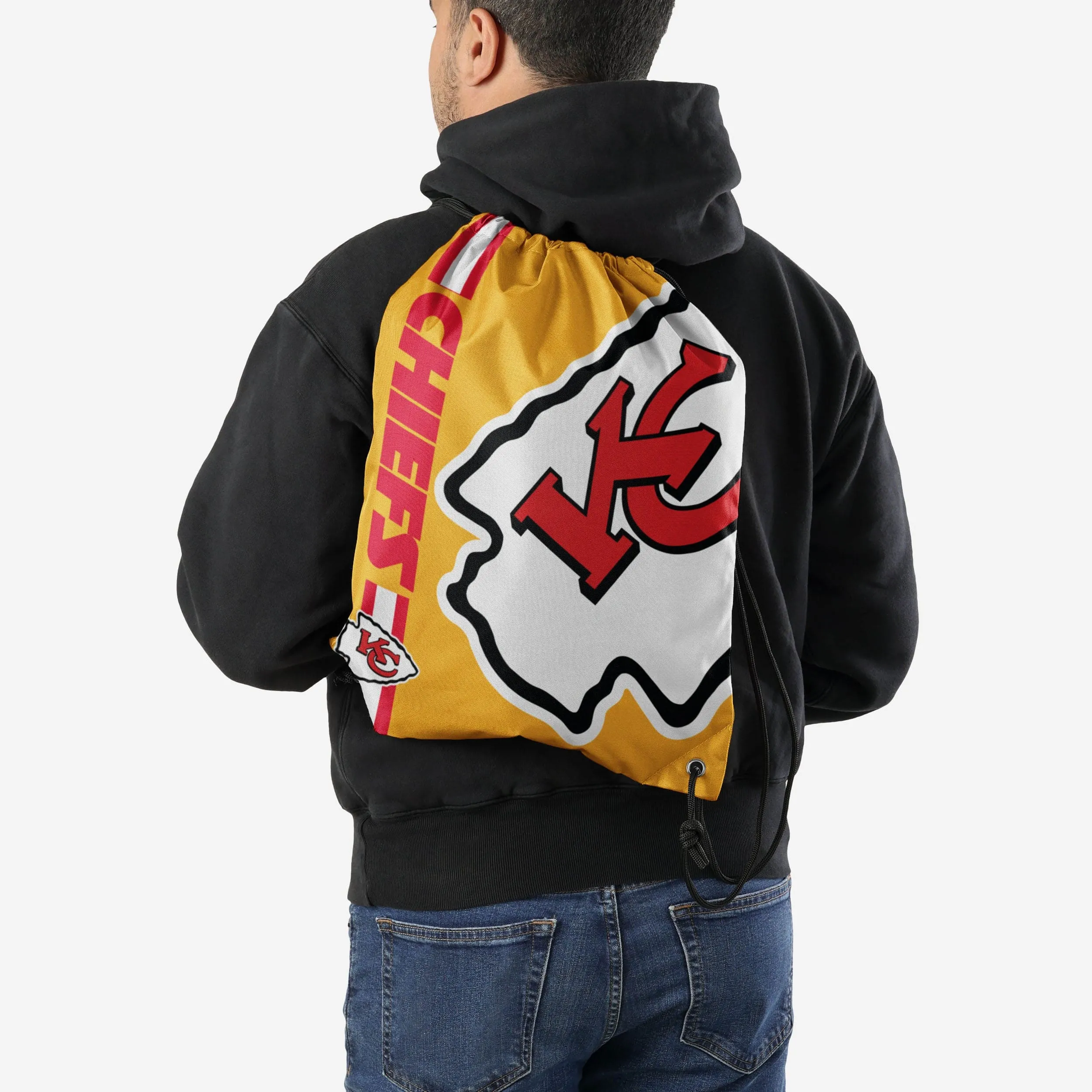 Kansas City Chiefs Yellow Alternate Color Big Logo Drawstring Backpack