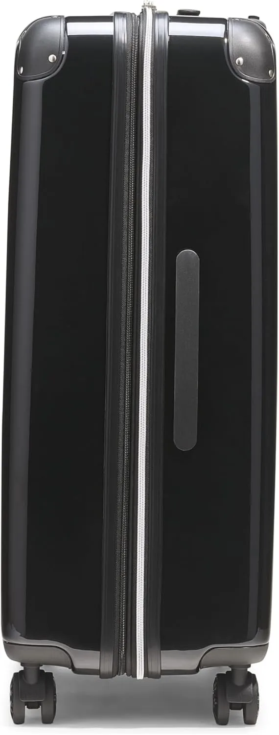 Karl Lagerfeld Paris Up in Paris Upright Hardside Suitcase, Black, Large