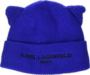 KARL LAGERFELD Women's Soft Cat Ear Pom Beanie