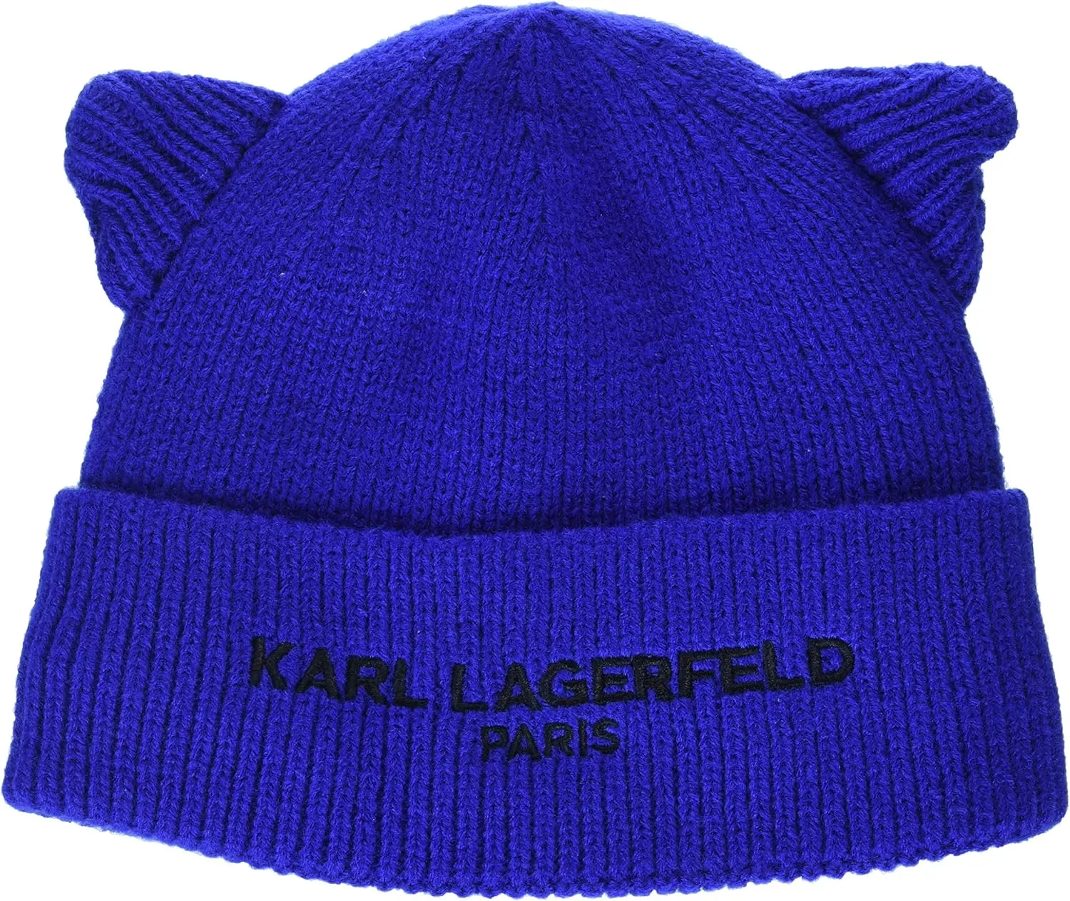KARL LAGERFELD Women's Soft Cat Ear Pom Beanie