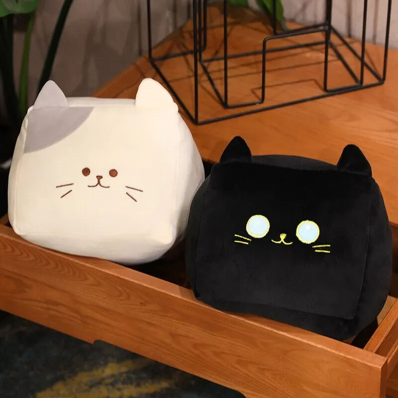 Kawaii Black White Cube Cat Plushies