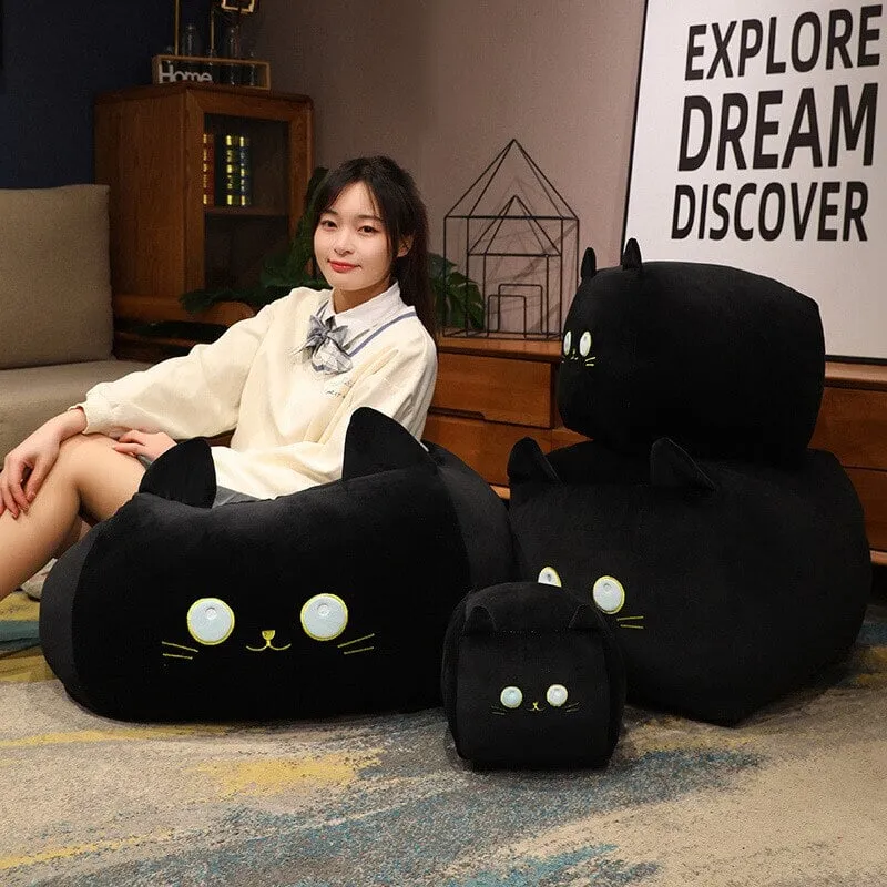 Kawaii Black White Cube Cat Plushies