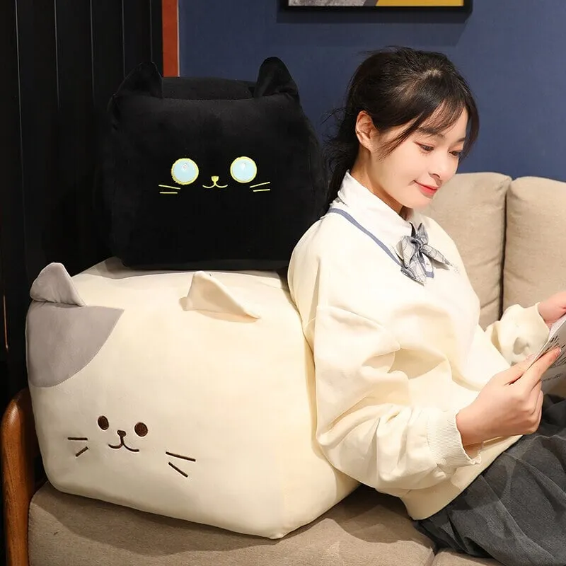 Kawaii Black White Cube Cat Plushies