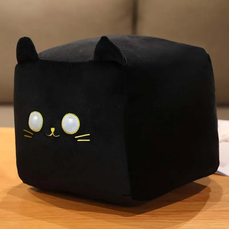 Kawaii Black White Cube Cat Plushies