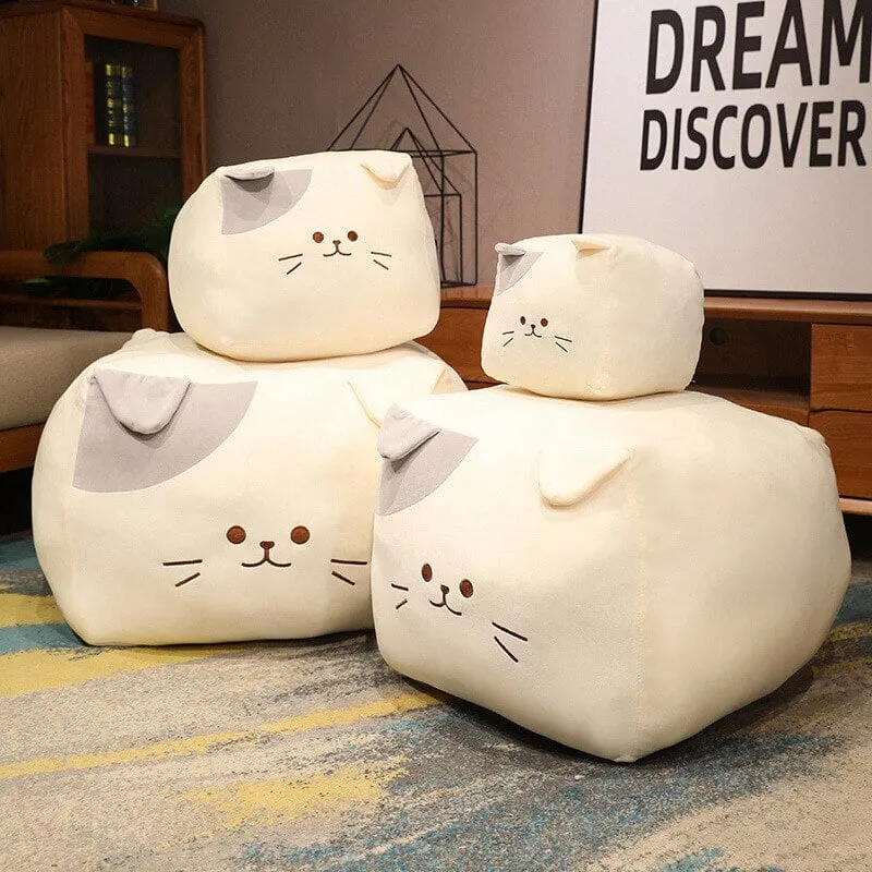 Kawaii Black White Cube Cat Plushies