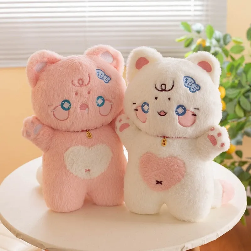 Kawaii Starry Fluffy Cat Heart Plushies
