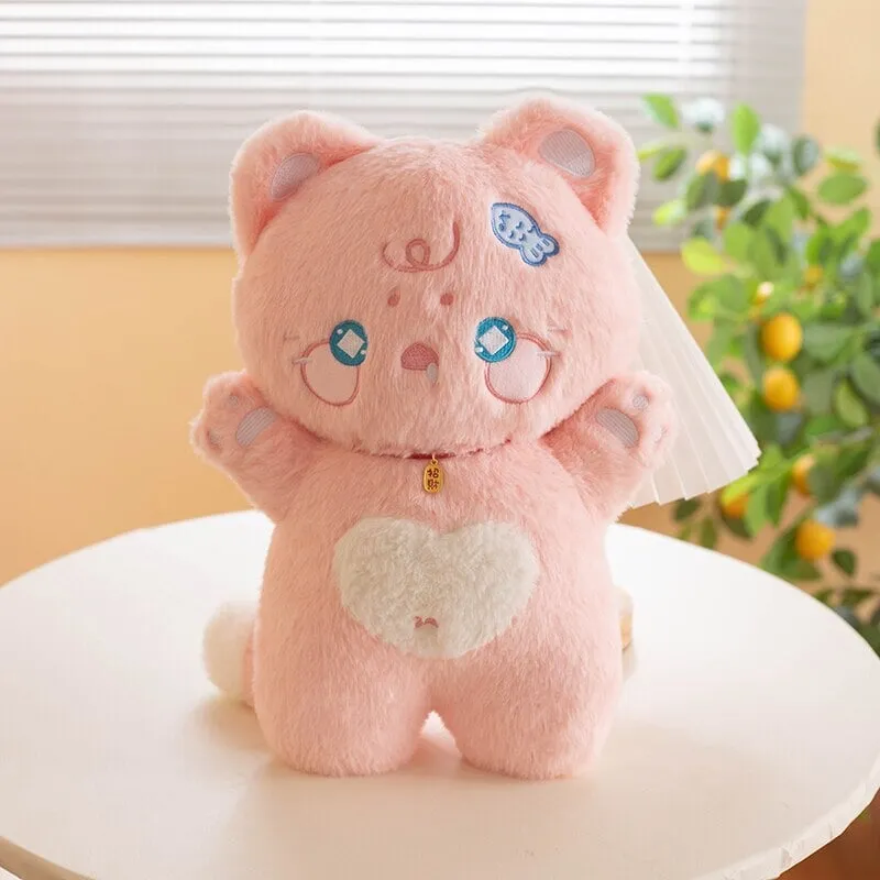 Kawaii Starry Fluffy Cat Heart Plushies