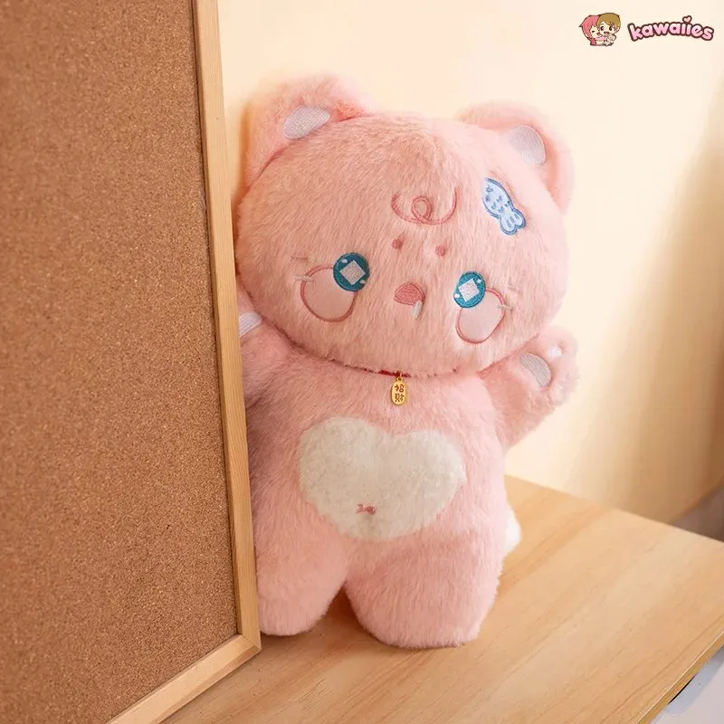 Kawaii Starry Fluffy Cat Heart Plushies