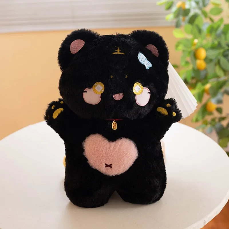 Kawaii Starry Fluffy Cat Heart Plushies