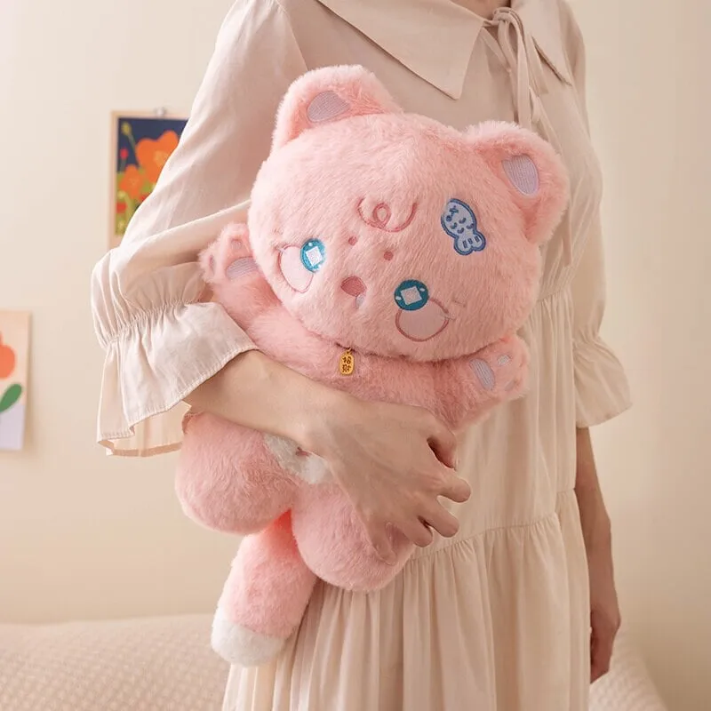 Kawaii Starry Fluffy Cat Heart Plushies