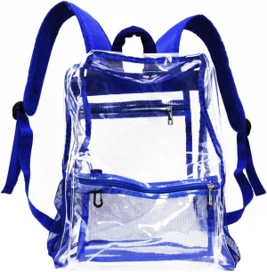 KekeInt'l Clear Backpack Heavy Duty PVC Clear Backpack, 40lbs(Blue)