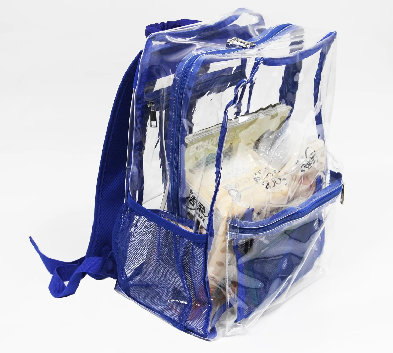 KekeInt'l Clear Backpack Heavy Duty PVC Clear Backpack, 40lbs(Blue)