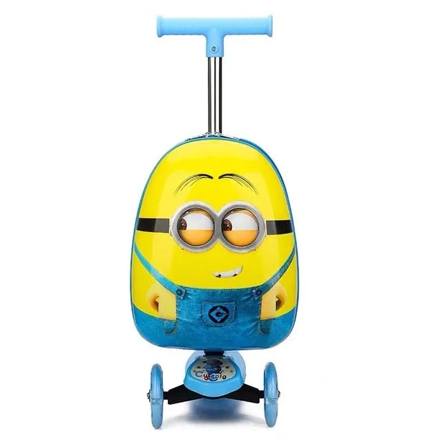 Kids scooter suitcase storage trolley case luggage
