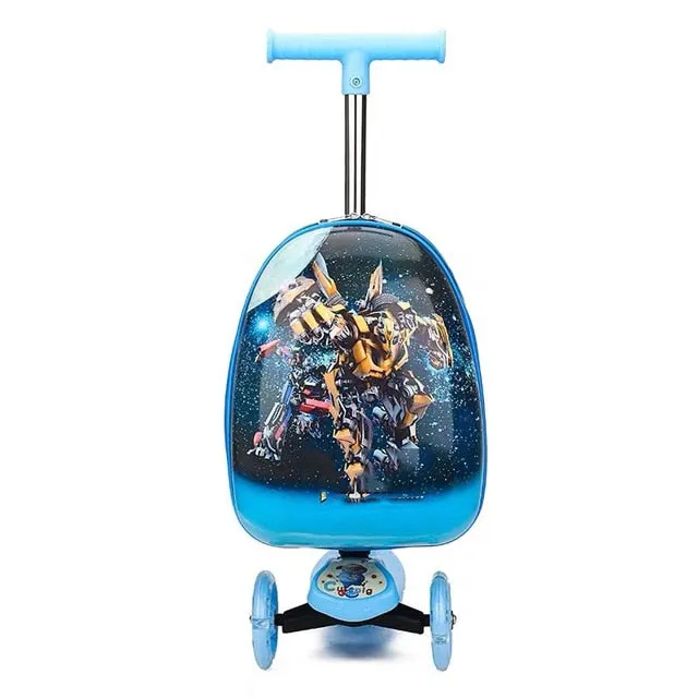 Kids scooter suitcase storage trolley case luggage