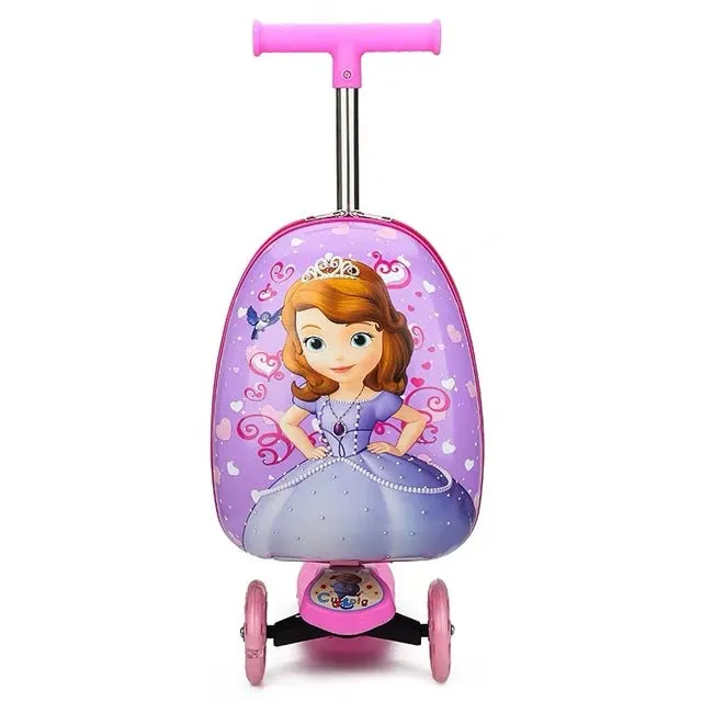 Kids scooter suitcase storage trolley case luggage