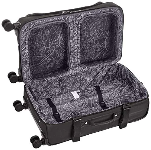 Kipling SPONTANEOUS M, Medium 4-Wheeled 360° Suitcase with Elastic Straps, TSA Lock, 66 cm, 71 L, Black Noir