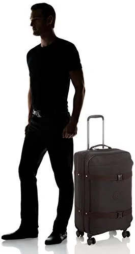 Kipling SPONTANEOUS M, Medium 4-Wheeled 360° Suitcase with Elastic Straps, TSA Lock, 66 cm, 71 L, Black Noir