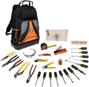 Klein Tools 80028 Hand Tools Kit includes Pliers, Screwdrivers, Nut Drivers, Backpack, and More Jobsite Tools, 28-Piece