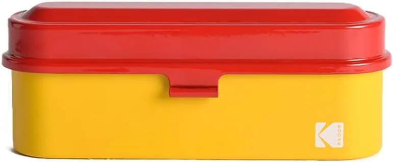 KODAK Film Case - for 5 Rolls of 35mm Films - Compact, Retro Steel Case to Sort and Safeguard Film Rolls (Film is not Included) (Red)