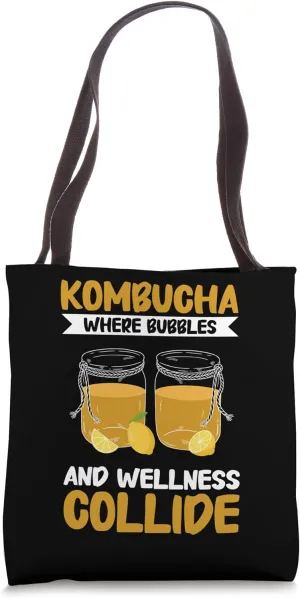 Kombucha Health Advocate Probiotic Benefits Kombucha Fan Tote Bag