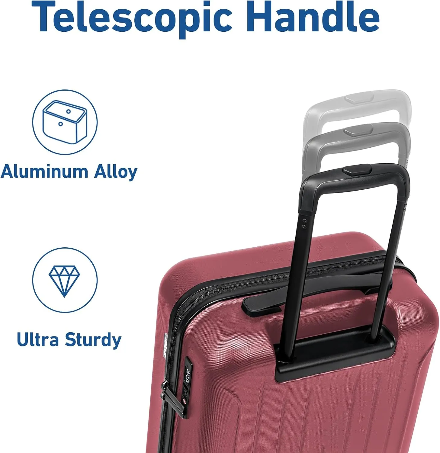 KYME Airline Approved 20 Inch Carry On Luggage, Hardside Suitcase with TSA Lock, 360° Spinner Wheels, 22x14x9, Berry Red