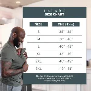 Lalabu The Dad Shirt | Hands-Free Baby Carrier for Dad with Kangaroo Pouch | Engineered for Bonding, Safety, & Comfort for Newborns Up to 15 Lbs. | CPSC Approved