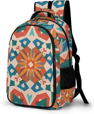 Laptop Backpack for Men Women Daypack Stars Eastern Pattern Computer Bag Travel Backpacks Laptop Bag