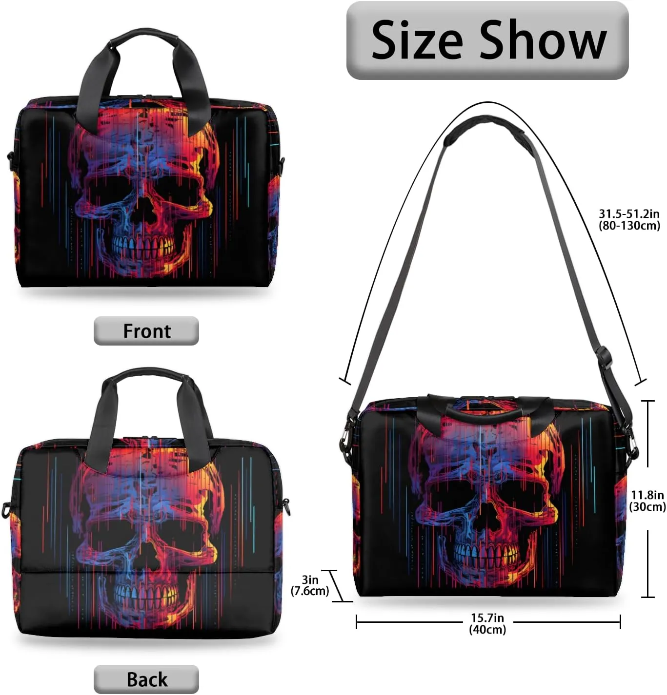 Laptop Bag 15.6 Inch Laptop Sleeve Case with Shoulder Straps Computer Slim Briefcase for Men and Women
