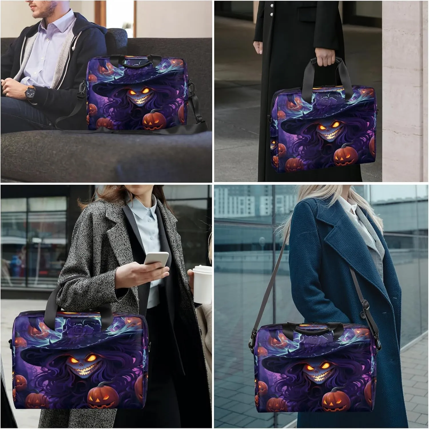 Laptop Bag 15.6 Inch Laptop Sleeve Case with Shoulder Straps Computer Slim Briefcase for Men and Women