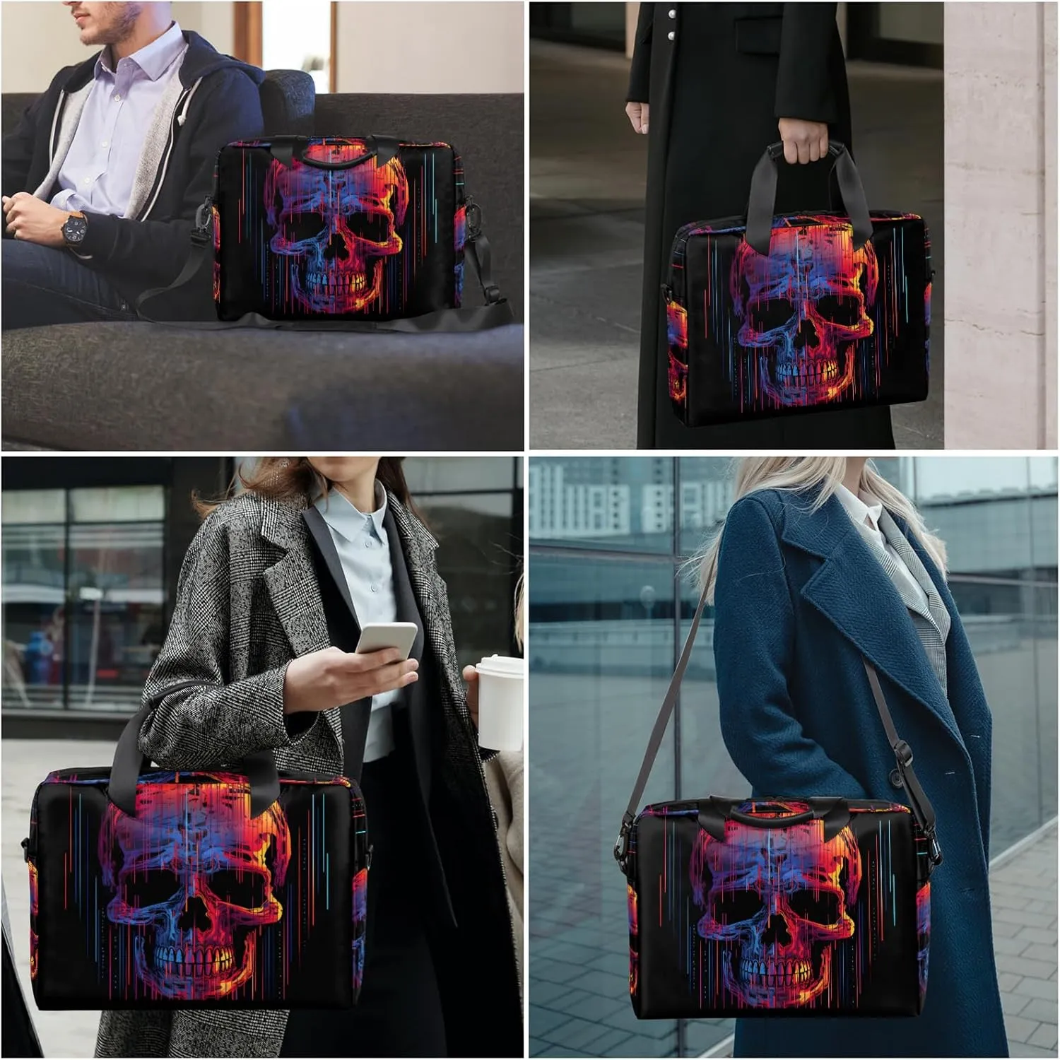 Laptop Bag 15.6 Inch Laptop Sleeve Case with Shoulder Straps Computer Slim Briefcase for Men and Women