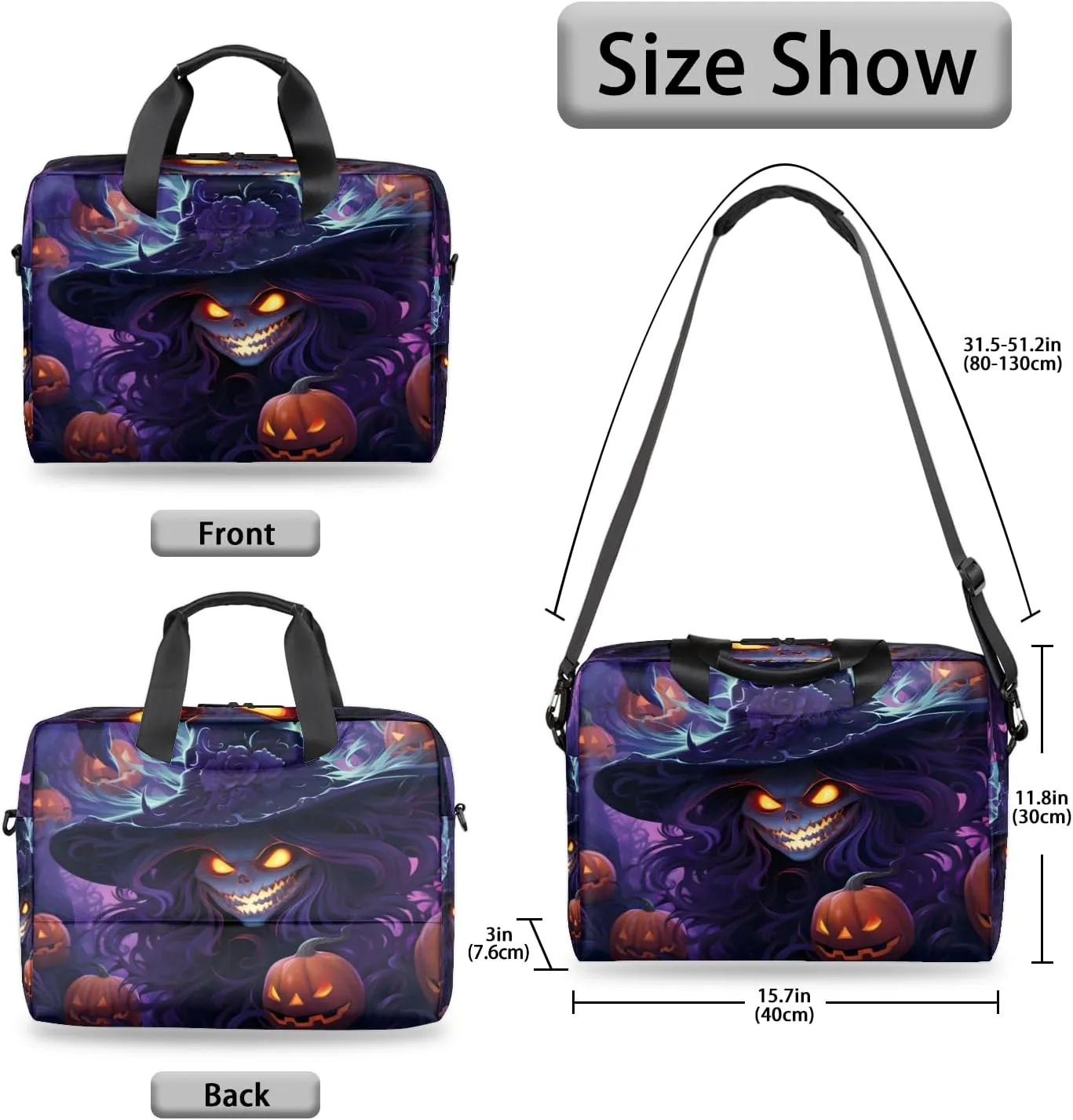 Laptop Bag 15.6 Inch Laptop Sleeve Case with Shoulder Straps Computer Slim Briefcase for Men and Women
