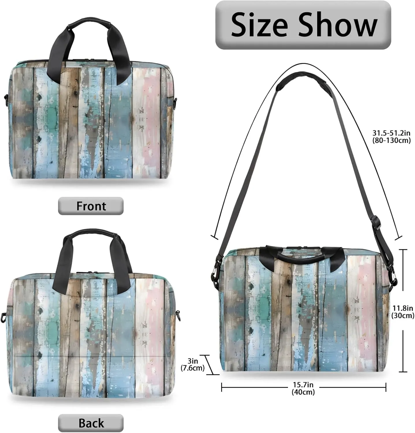 Laptop Bag 15.6 Inch Laptop Sleeve Case with Shoulder Straps Computer Slim Briefcase for Men and Women