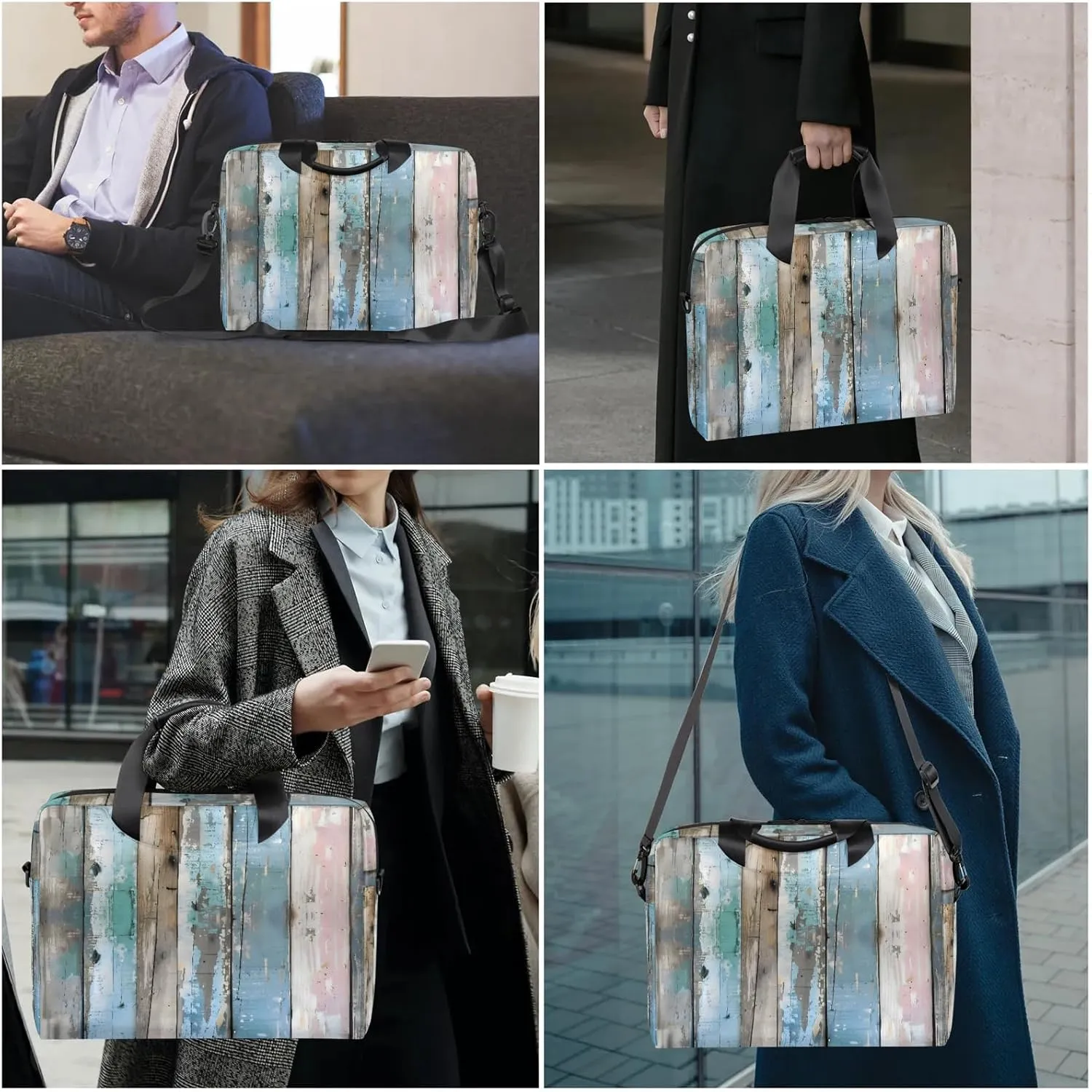 Laptop Bag 15.6 Inch Laptop Sleeve Case with Shoulder Straps Computer Slim Briefcase for Men and Women