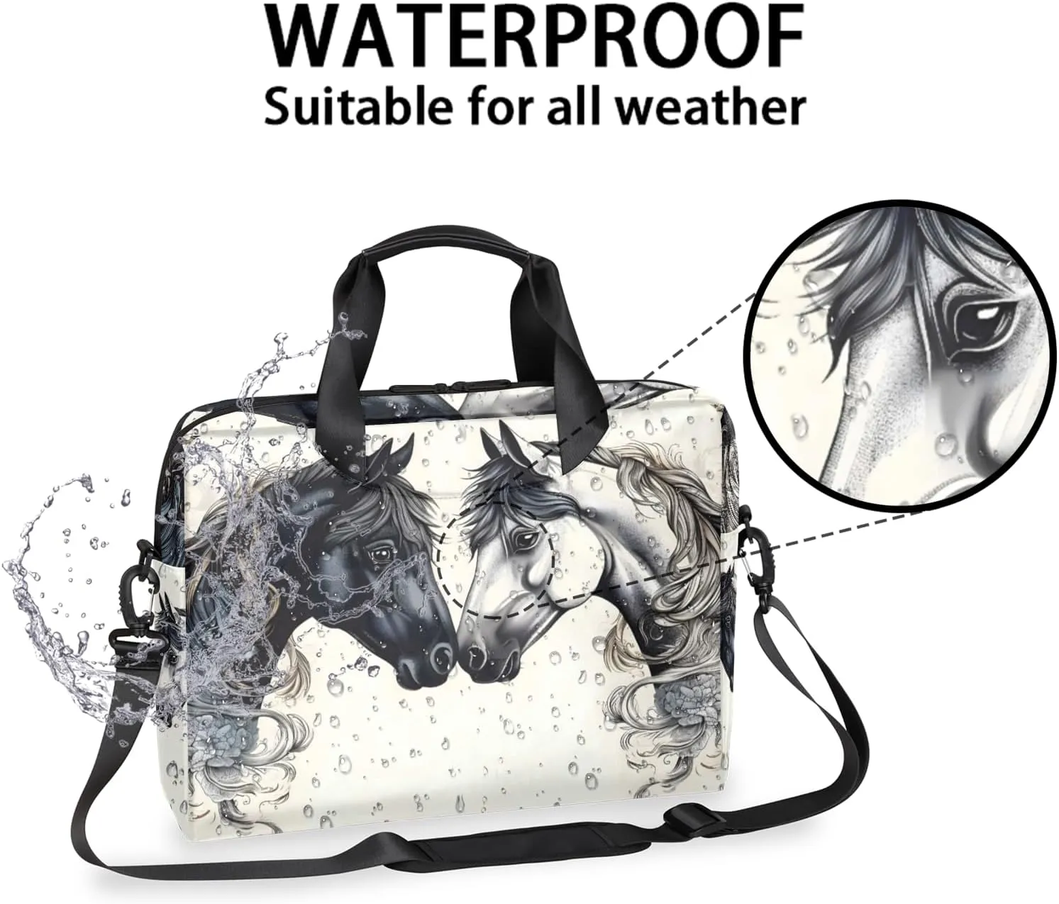 Laptop Bag 15.6 Inch Laptop Sleeve Case with Shoulder Straps Computer Slim Briefcase for Men and Women