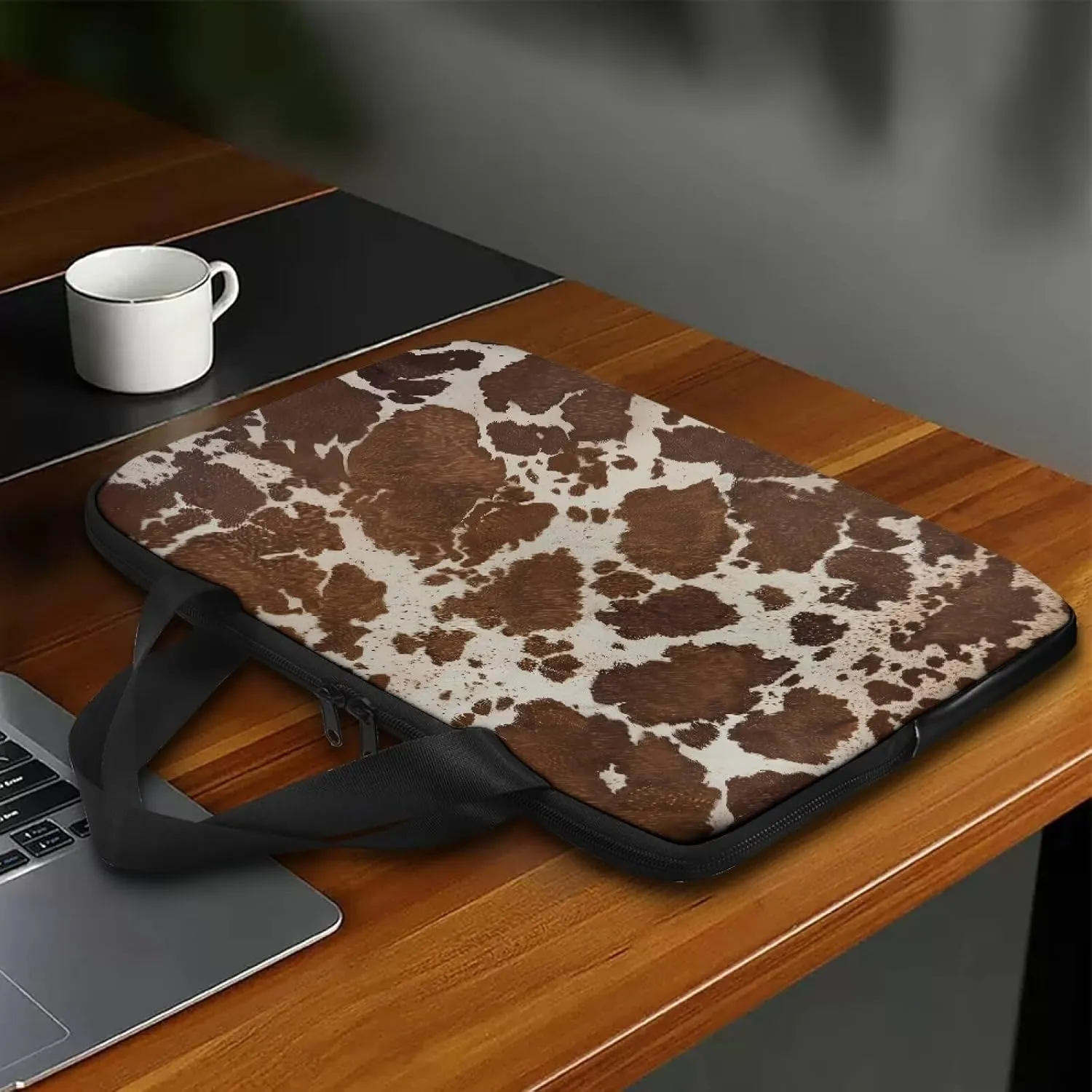 Laptop Bag Case for Women Men Leather Document Bag Zipper Briefcase for Document File Notary 10 Inch- 17 Inch