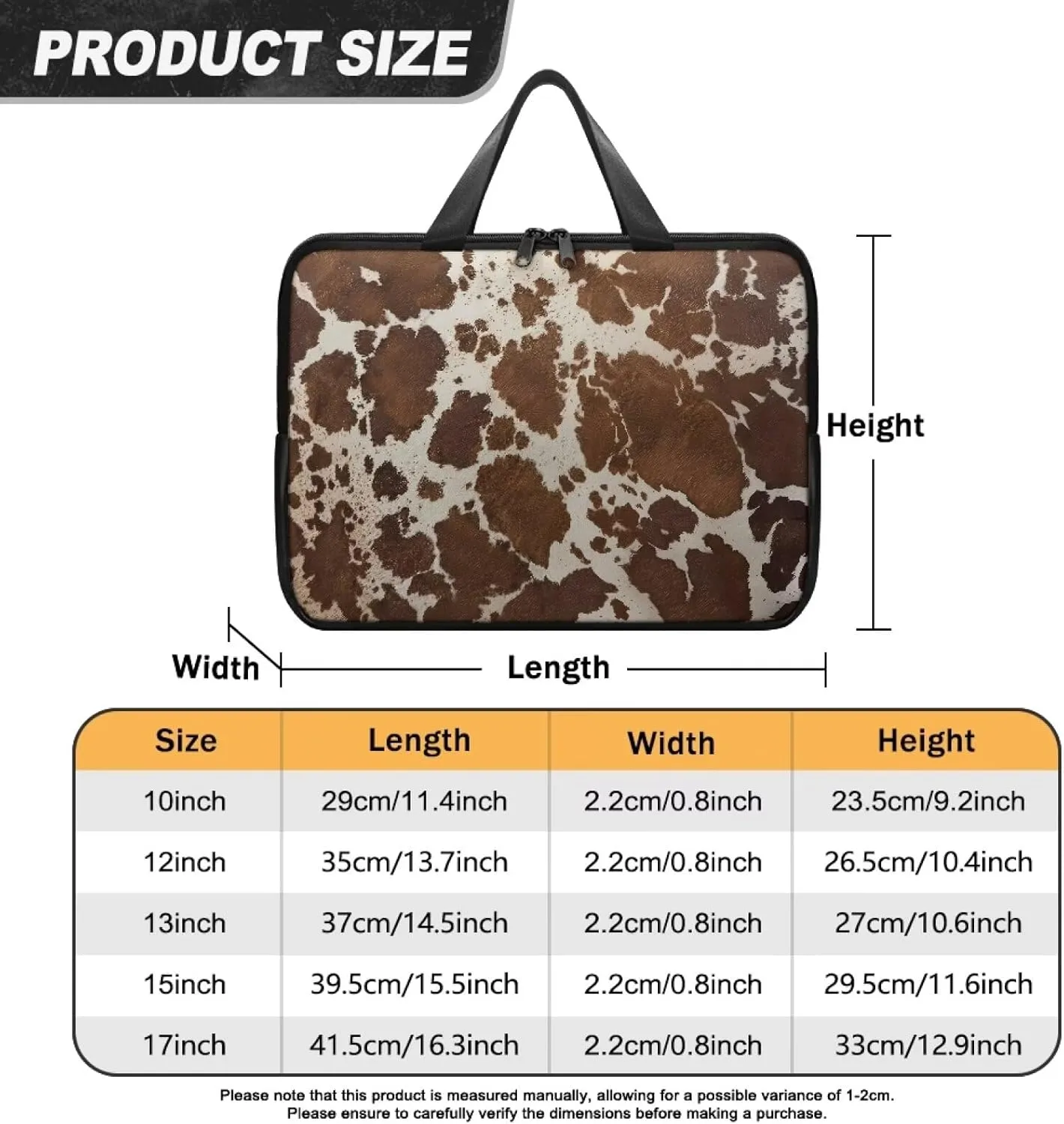 Laptop Bag Case for Women Men Leather Document Bag Zipper Briefcase for Document File Notary 10 Inch- 17 Inch