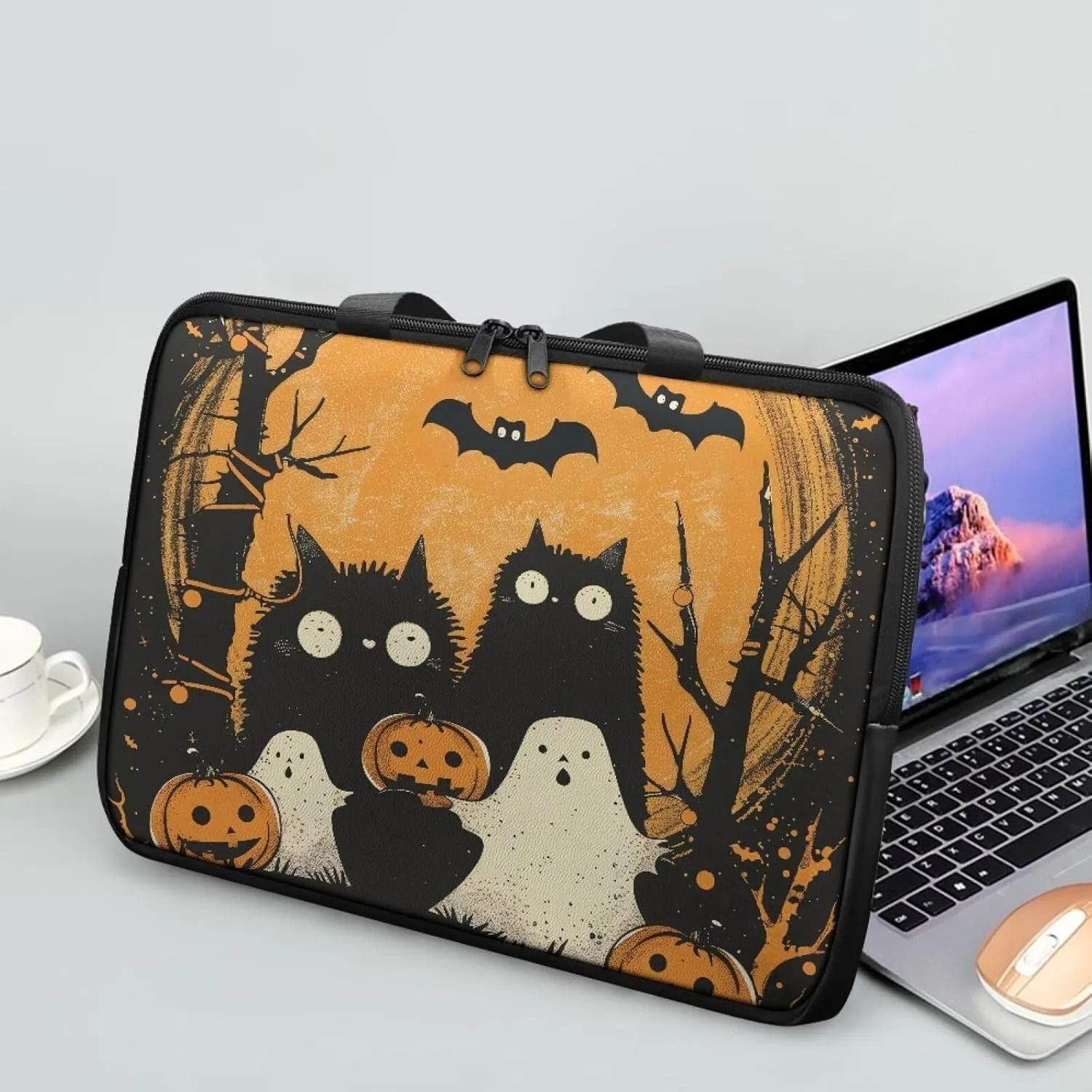 Laptop Bag Case Womens Mens Leather Document Bag Shockproof Briefcase for Work Travel Business 10 Inch- 17 Inch