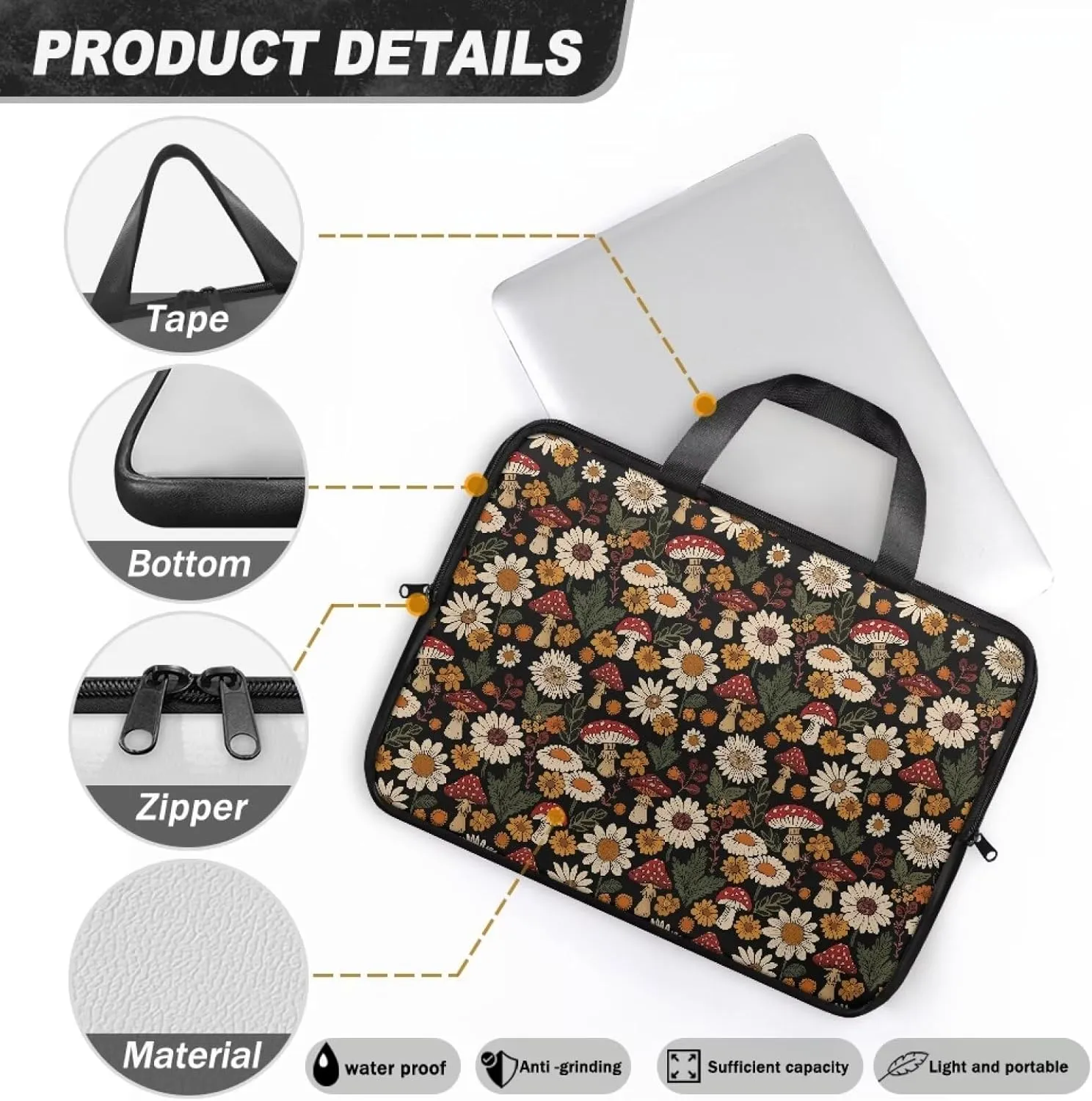 Laptop Bag Case Womens Mens Leather Document Bag Shockproof Briefcase for Work Travel Business 10 Inch- 17 Inch