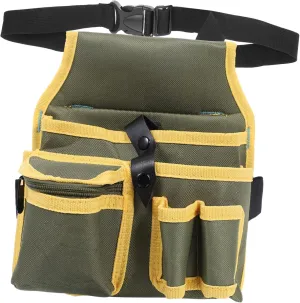 Large Capacity Electrician Tool Storage Bag Canvas Tool Organizer with Shoulder Strap Belt Clip Durable Tool Pouch for Contractors Carpenters and Plumbers
