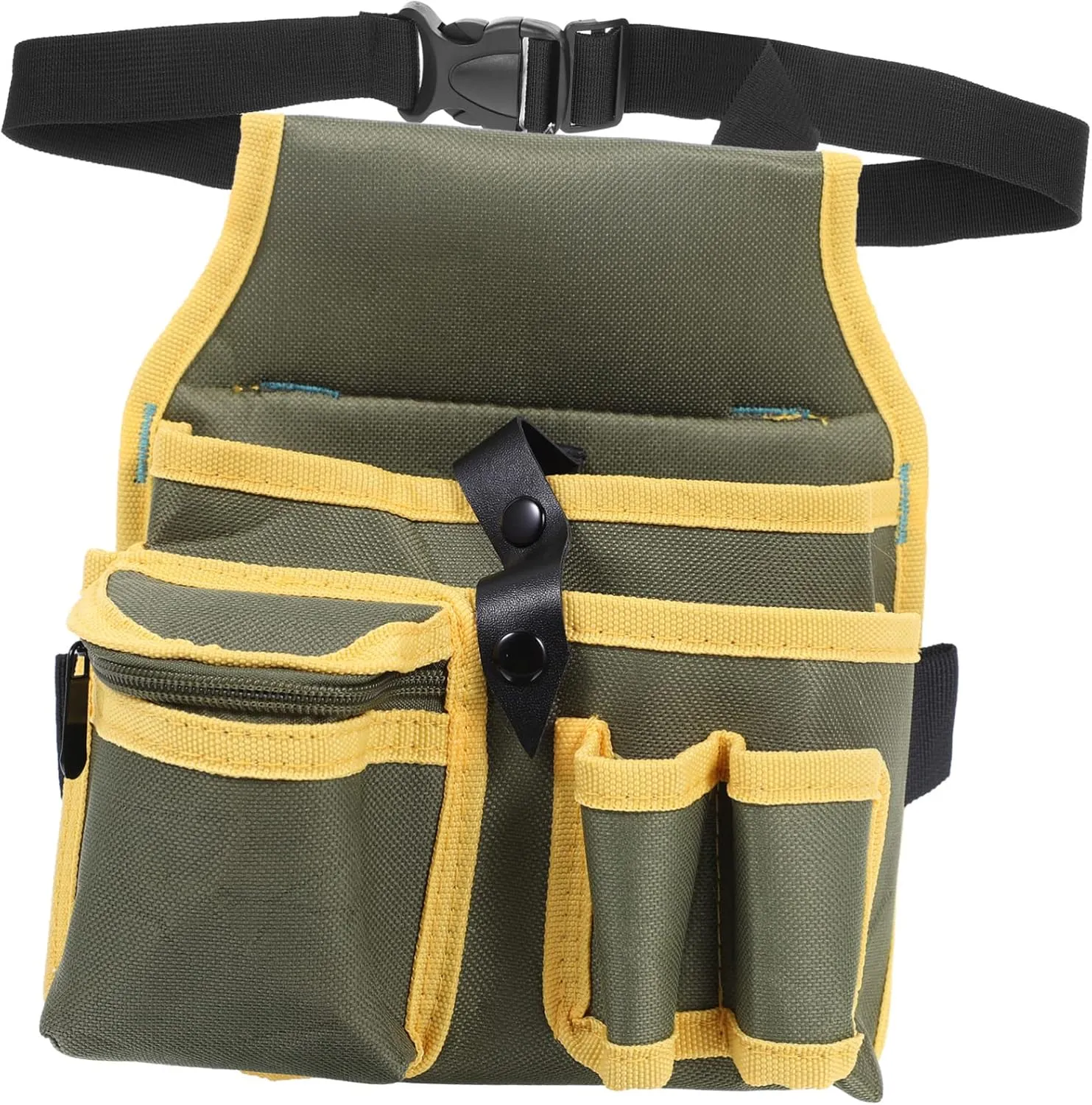 Large Capacity Electrician Tool Storage Bag Canvas Tool Organizer with Shoulder Strap Belt Clip Durable Tool Pouch for Contractors Carpenters and Plumbers