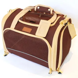Large Cat Carrier Soft Dog Carrier for Small Dogs Pet Bag Carriers for Cat Dog Travel Bag Large Small Dog Puppy Kitten Rabbit Bunny Airline Approved for Traveling (M Brown)