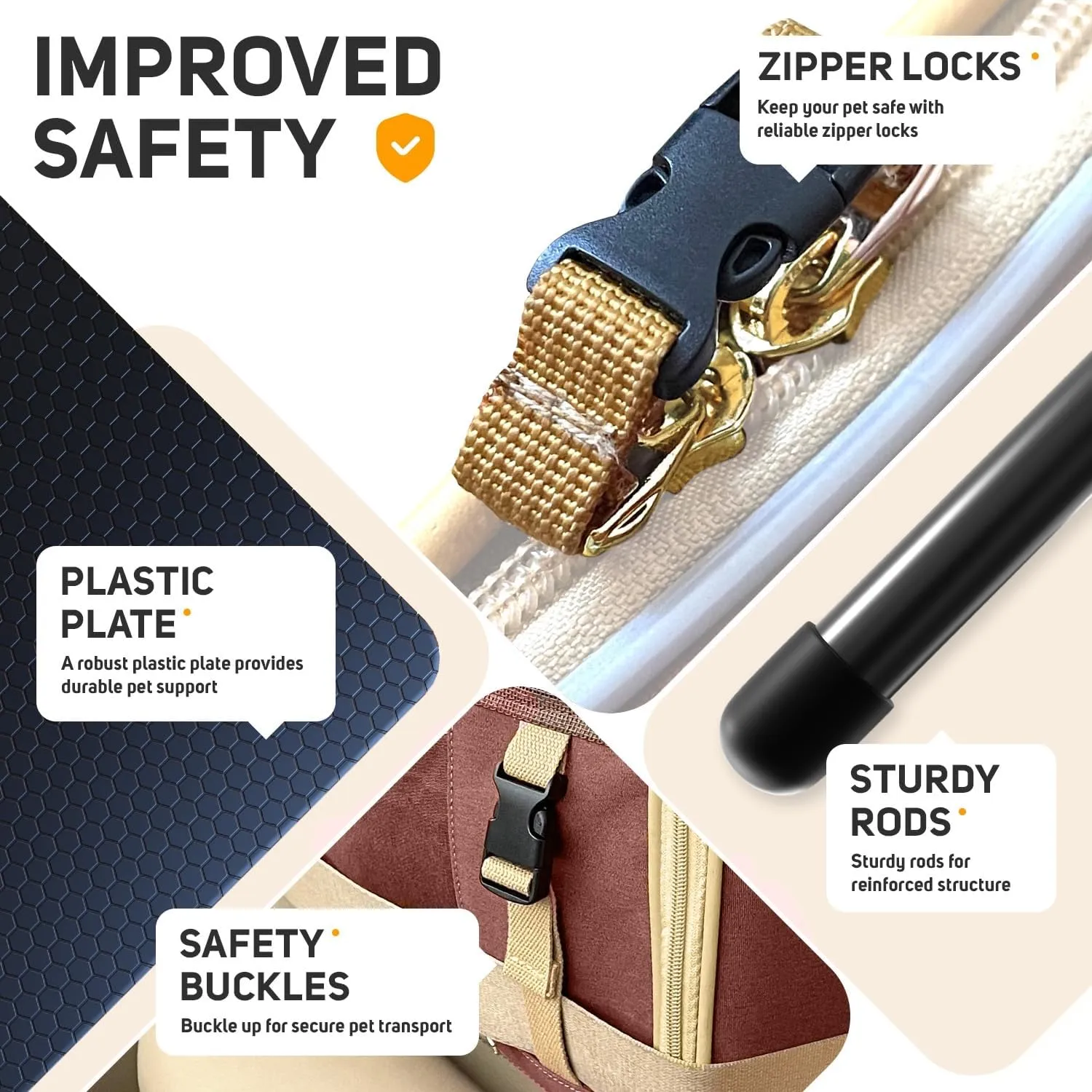 Large Cat Carrier Soft Dog Carrier for Small Dogs Pet Bag Carriers for Cat Dog Travel Bag Large Small Dog Puppy Kitten Rabbit Bunny Airline Approved for Traveling (M Brown)
