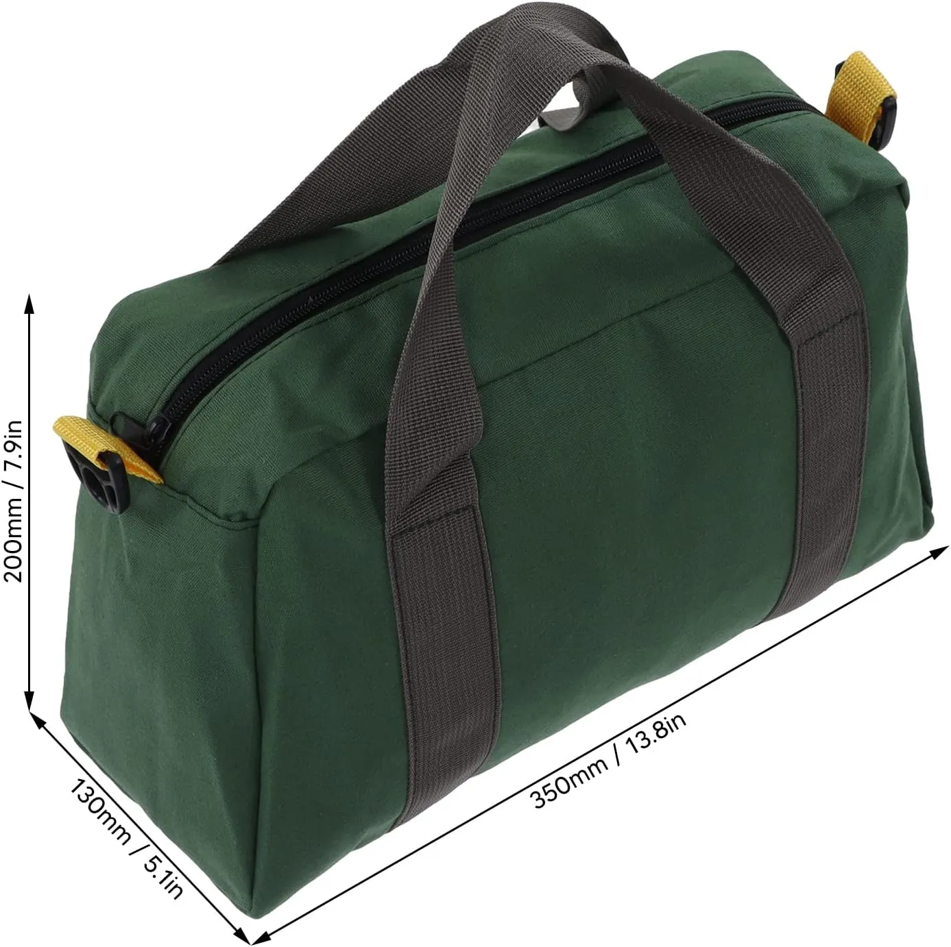 Large Tool Bag Canvas Waterproof Portable Zipper Tools Pouch Heavy Duty Multipurpose Utility Tote Bags for Electrician Carpenters Technicians(35 x 13 x 20 cm)