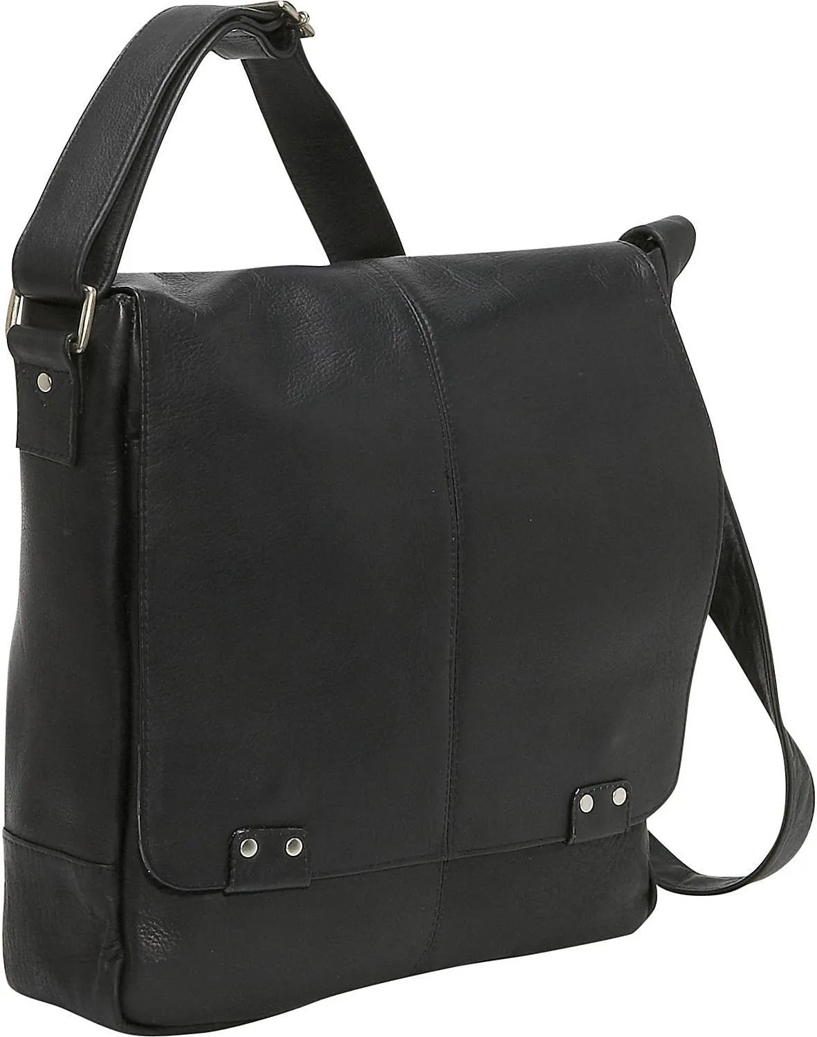 Le Donne Leather Rivet Laptop Messenger Bag – Premium Full-Grain Colombian Vaquetta Leather Bag, 14” x 14”