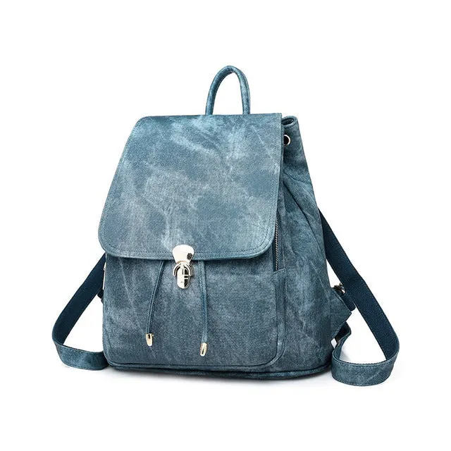 Leather Imitation Backpack For Woman (Various Colors)