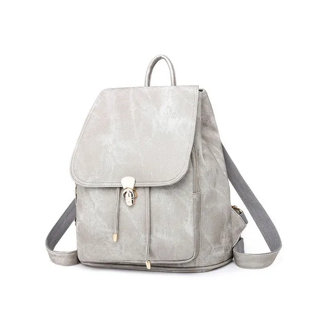 Leather Imitation Backpack For Woman (Various Colors)