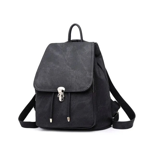 Leather Imitation Backpack For Woman (Various Colors)