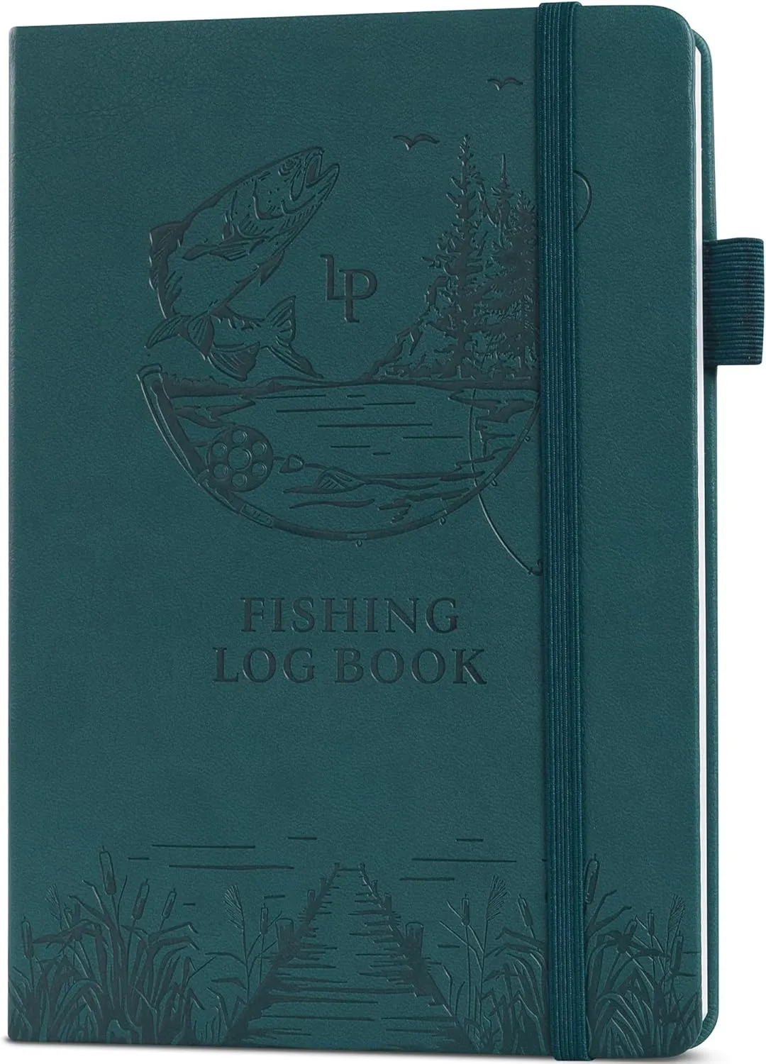 Legend Fishing Log Book – Fisherman Journal Notebook to Record Catches & Trip Info – Fishing Essentials, Equipment & Gifts for Men (Deep Sea Debossed)